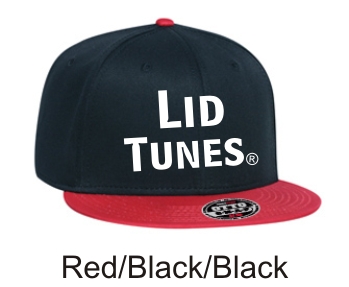 Lid Tunes Red Black Black Cap